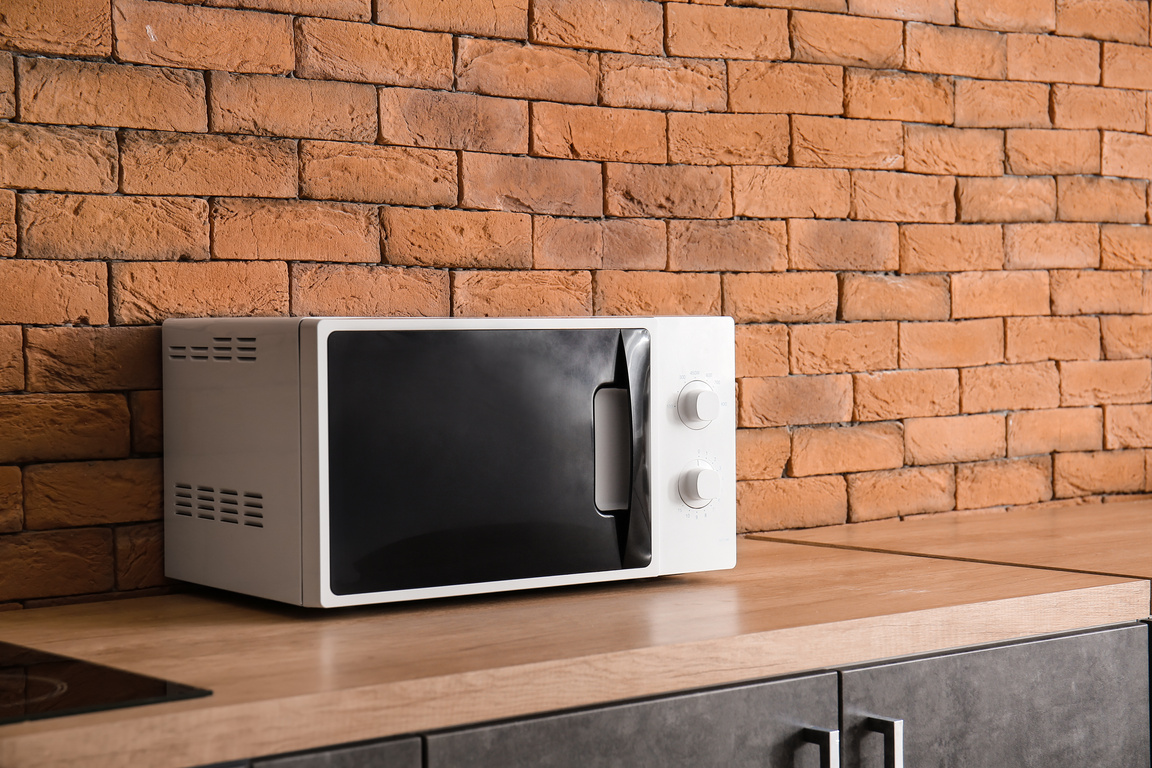 Modern Microwave Oven in Kitchen